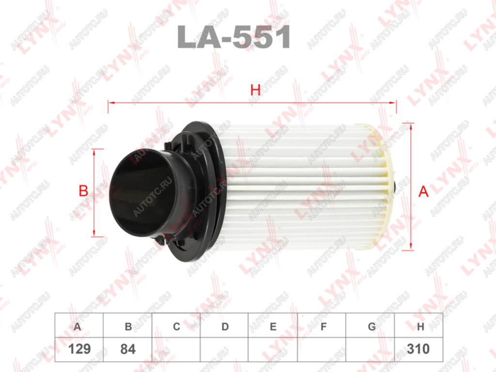 1 439 р. Фильтр воздушный HONDA Integra (97-) LYNX LYNX la551  с доставкой в г. Вологда