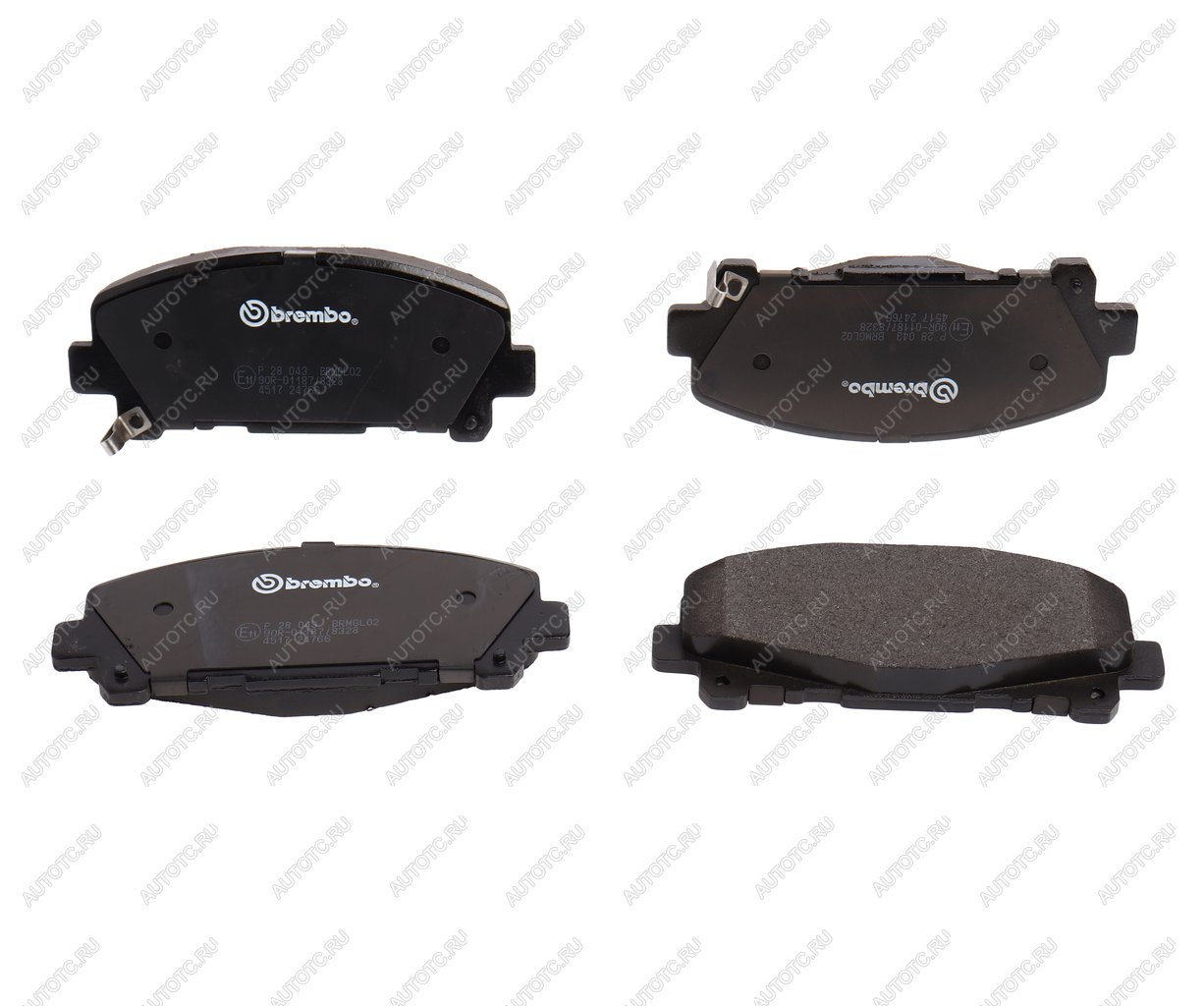 5 199 р. Колодки тормозные передние (4шт.) BREMBO Honda Accord 9 CR седан дорестайлинг (2013-2016)  с доставкой в г. Вологда