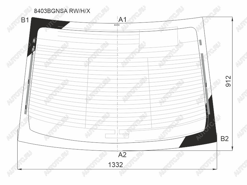8 799 р. Стекло заднее (Цвет зеленый Обогрев) Toyota Camry (XV50) 11-18  Aurion 12-15  Camry UAEUSA 11-17 XYG 8403BGNSA RW/H/X  с доставкой в г. Вологда
