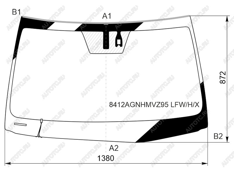 10 499 р. Стекло лобовое (Обогрев щеток Датчик дождя Молдинг) Lexus IS 16-20 XYG 8412AGNHMVZ95 LFW/H/X  с доставкой в г. Вологда