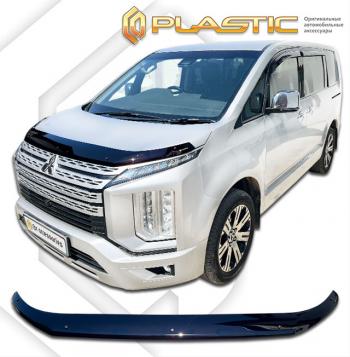 2 079 р. Дефлектор капота (3DA-CV1W) CA-Plastic  Mitsubishi Delica D:5  1 (2018-2025) рестайлинг (серия Classic черный)  с доставкой в г. Вологда. Увеличить фотографию 2