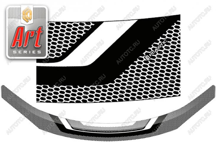 2 199 р. Дефлектор капота CA-Plastic  Toyota Avalon  4 (2016-2018) рестайлинг правый руль (Серия Art графит)  с доставкой в г. Вологда