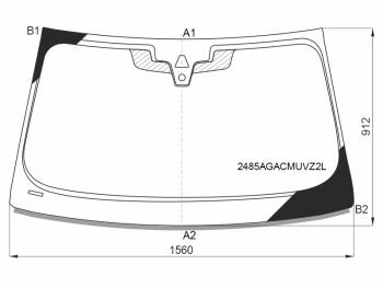 Стекло лобовое (Камера Датчик дождя Проекция Молдинг) BMW 5-Series 20-  M5 20- FUYAO 2485AGACMUVZ2L