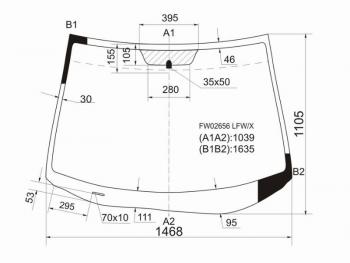 Стекло лобовое MAZDA CX-7 06-12 XYG FW02656 LFW/X