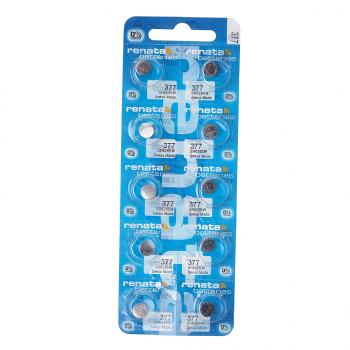 Батарейка SR626SW 377 1.55V таблетка (часы) блистер 10шт. (цена за 1шт.) Saline RENATA RENATA sr 626 sw bl-10