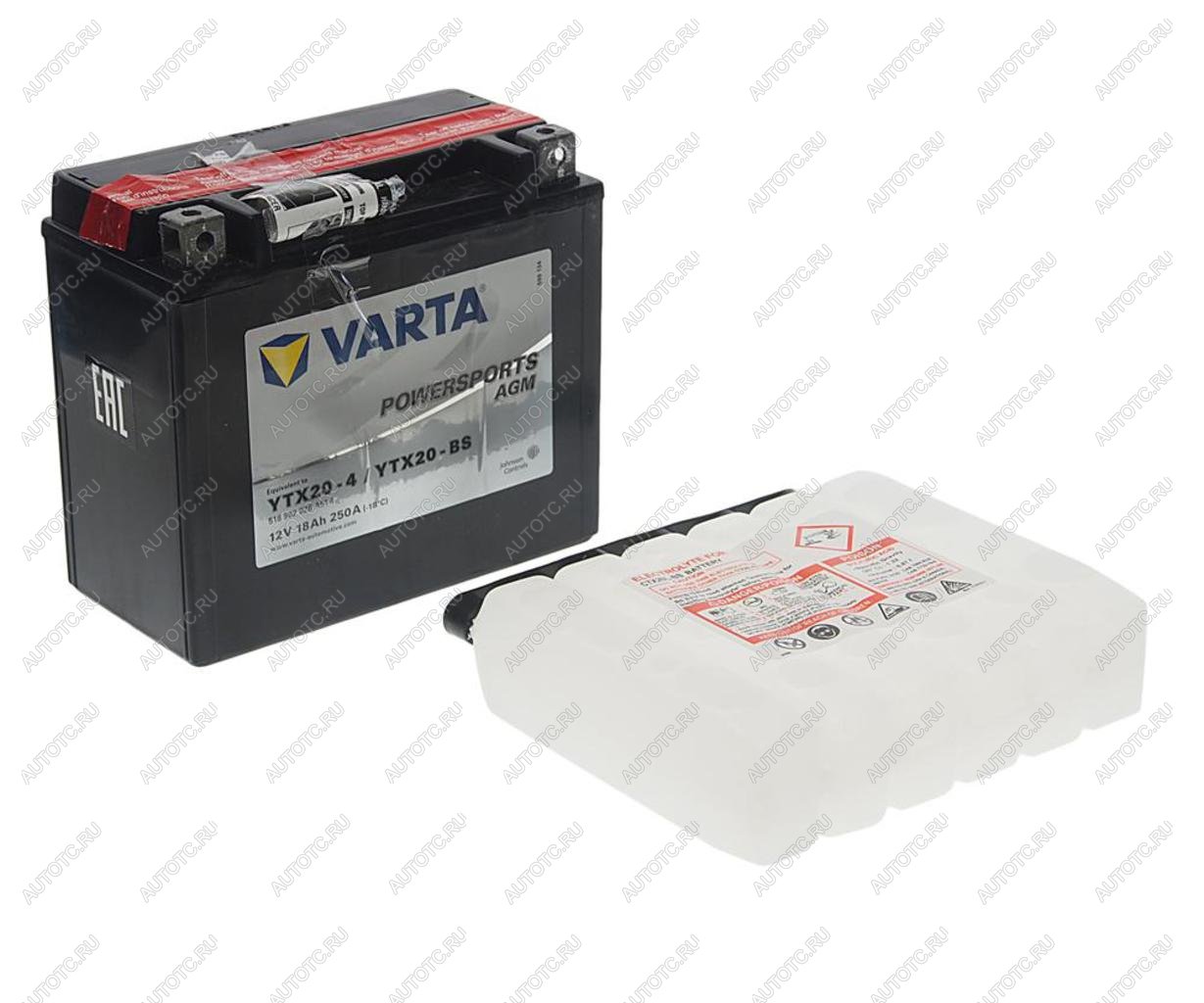 9 649 р. Аккумулятор VARTA MOTO AGM 18Ач VARTA 6ст18 518 902 026 (ytx20-4(bs))  с доставкой в г. Вологда