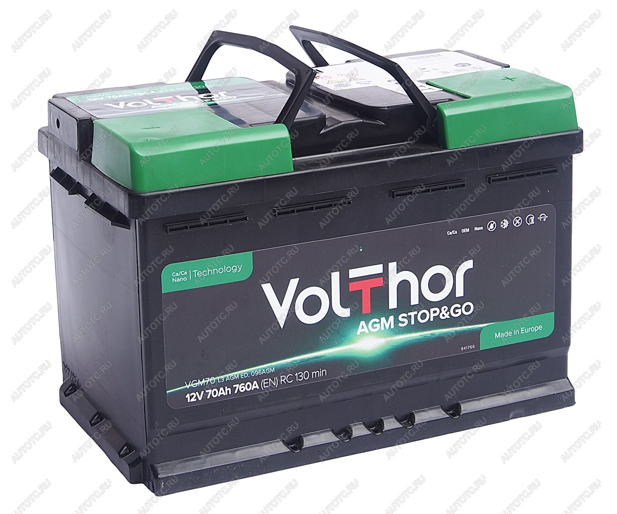 20 549 р. Аккумулятор VOLTHOR AGM 70Ач обратная полярность VOLTHOR 6ст70(0)  с доставкой в г. Вологда