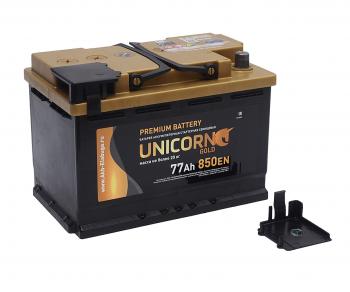 11 849 р. Аккумулятор UNICORN Gold 77Ач обратная полярность UNICORN 6ст77(0)  с доставкой в г. Вологда. Увеличить фотографию 2