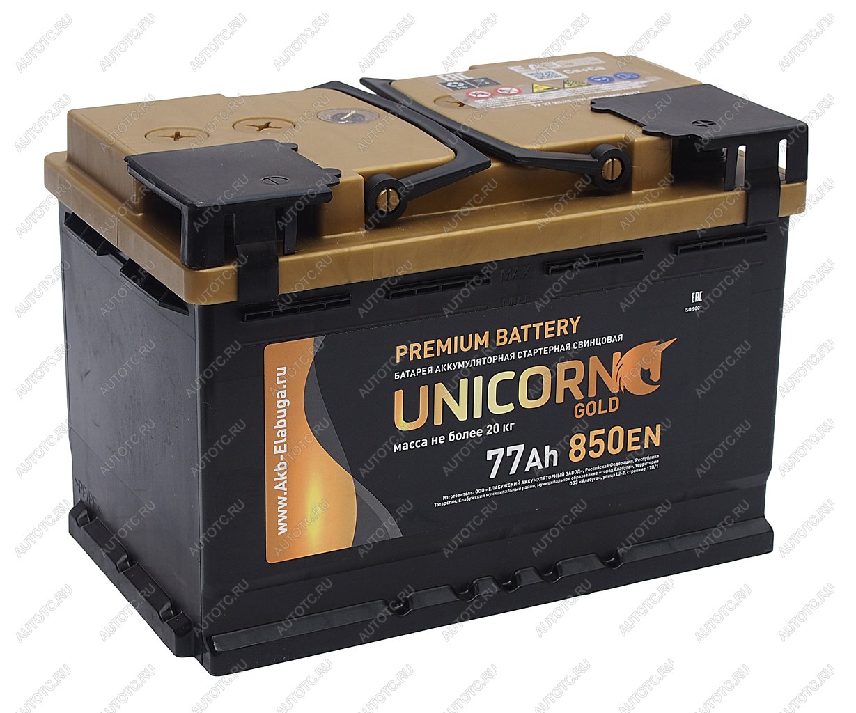 11 849 р. Аккумулятор UNICORN Gold 77Ач обратная полярность UNICORN 6ст77(0)  с доставкой в г. Вологда