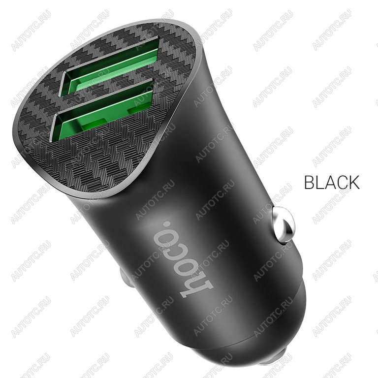 449 р. Устройство зарядное в прикуриватель 2USB 12V HOCO HOCO z39 black  с доставкой в г. Вологда