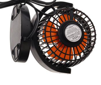 559 р. Вентилятор в салон 12V на платфоре черно-оранжевый ROWGO ROWGO rg-1228  с доставкой в г. Вологда. Увеличить фотографию 3