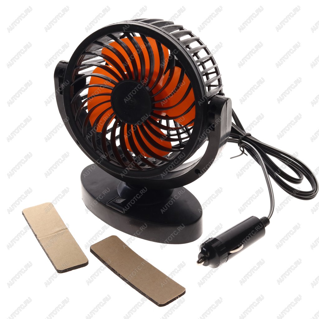 559 р. Вентилятор в салон 12V на платфоре черно-оранжевый ROWGO ROWGO rg-1228  с доставкой в г. Вологда