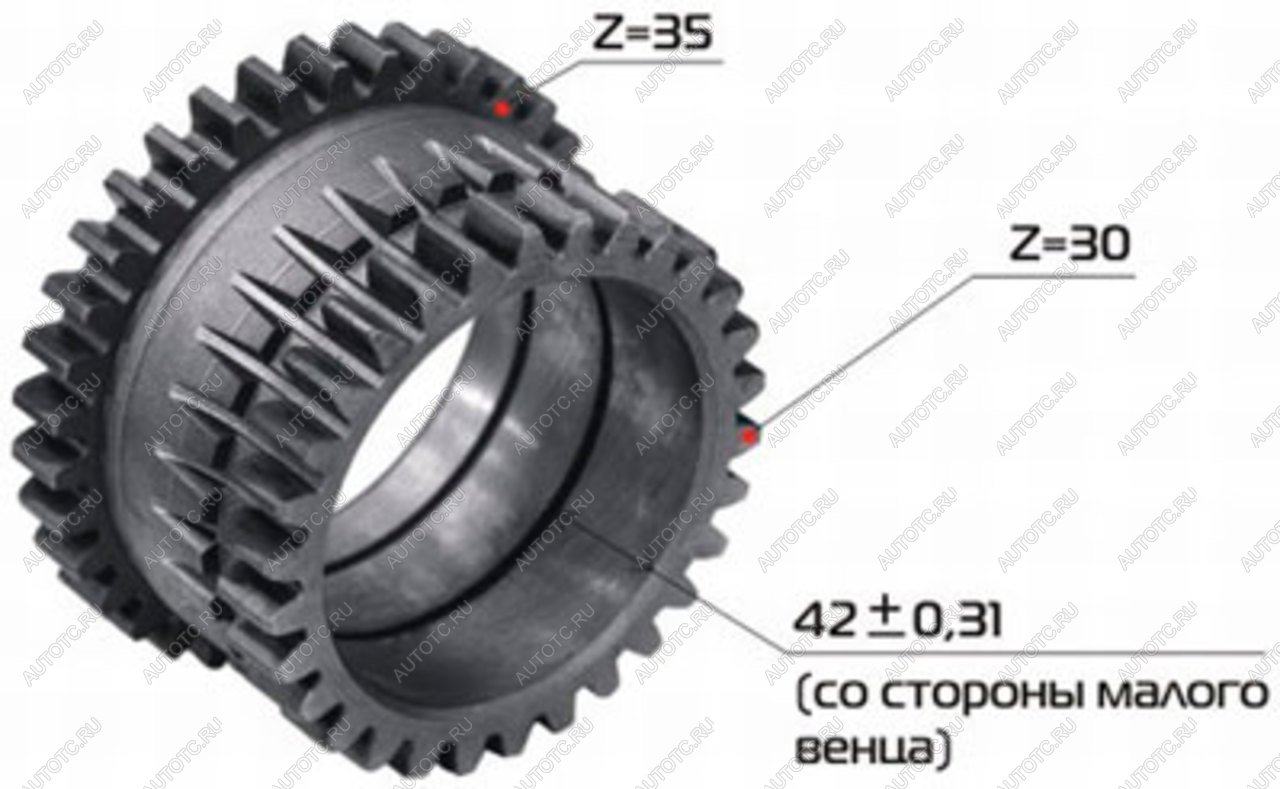 8 849 р. Шестерня КПП МТЗ понижающего редуктора РУП МЗШ Минский завод шестерен 70-1721041  с доставкой в г. Вологда