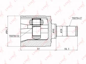ШРУС внутренний HONDA Accord (00-),CR-V (00-) правый LYNX LYNX ci3400