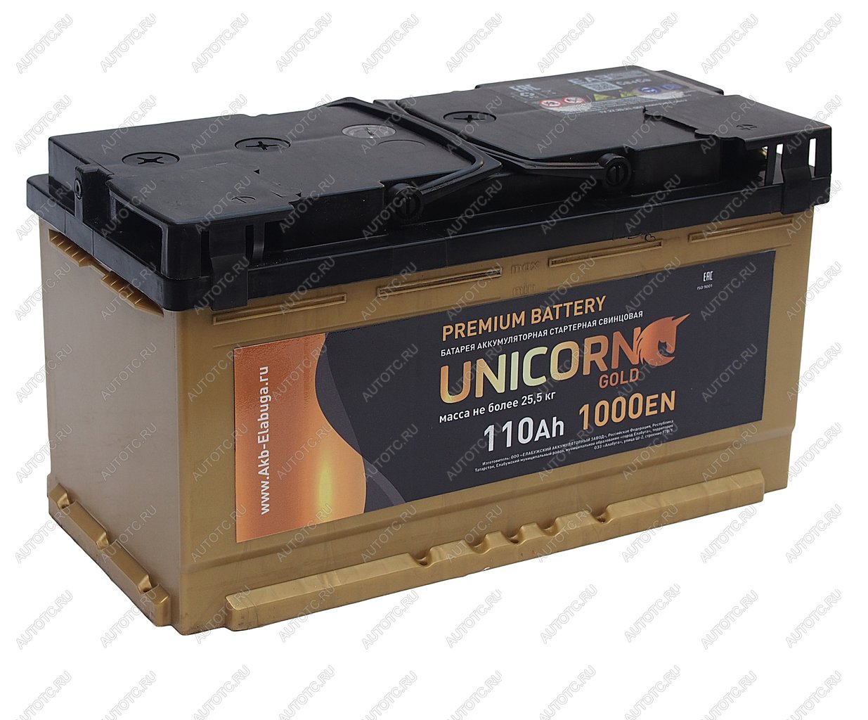 13 899 р. Аккумулятор UNICORN Gold 110Ач обратная полярность UNICORN 6ст110(0)  с доставкой в г. Вологда
