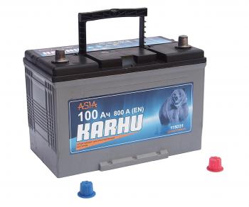11 549 р. Аккумулятор KARHU 100Ач обратная полярность KARHU 6ст100(0)  с доставкой в г. Вологда. Увеличить фотографию 2