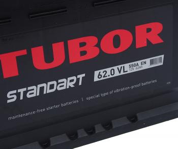 9 499 р. Аккумулятор TUBOR Standart 62Ач обратная полярность TUBOR 6ст62(0)  с доставкой в г. Вологда. Увеличить фотографию 2