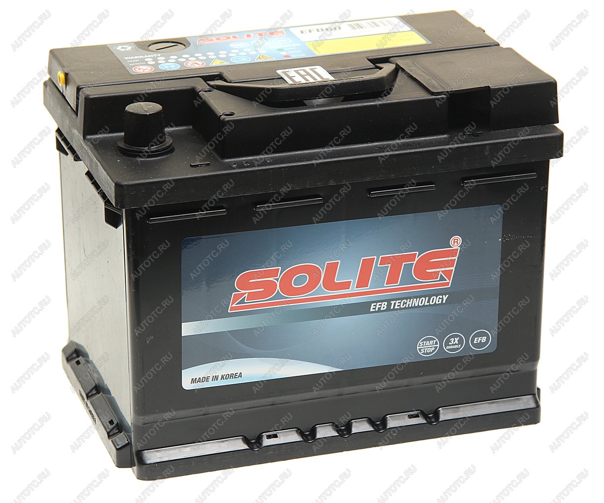 15 399 р. Аккумулятор SOLITE EFB 60Ач обратная полярность SOLITE 6ст60(0)  с доставкой в г. Вологда