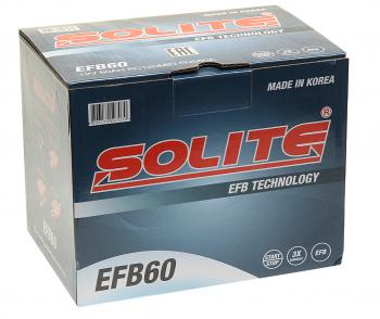 15 399 р. Аккумулятор SOLITE EFB 60Ач обратная полярность SOLITE 6ст60(0)  с доставкой в г. Вологда. Увеличить фотографию 3