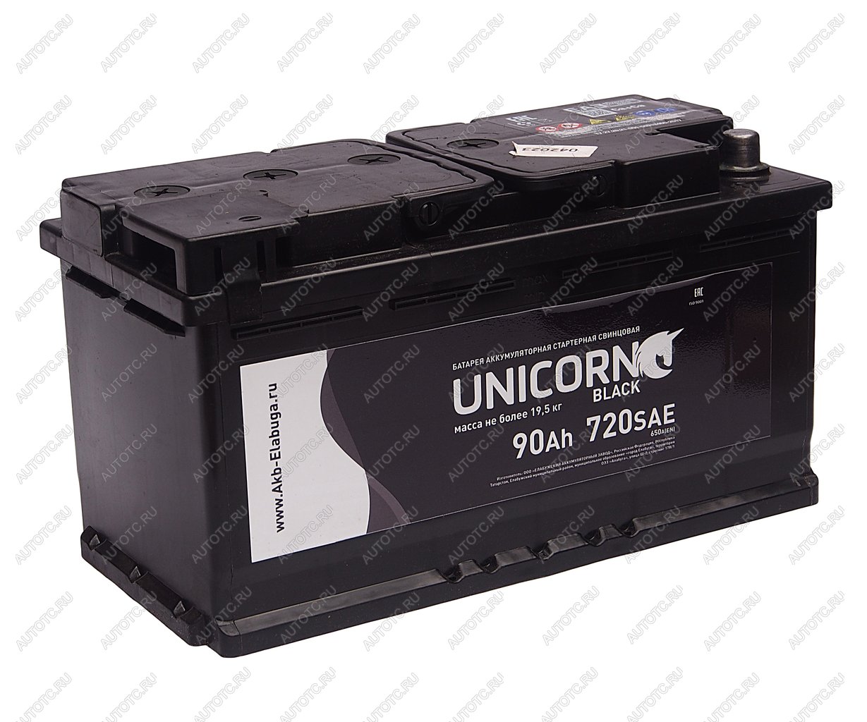 6 999 р. Аккумулятор UNICORN Black 90Ач обратная полярность UNICORN 6ст90(0)  с доставкой в г. Вологда