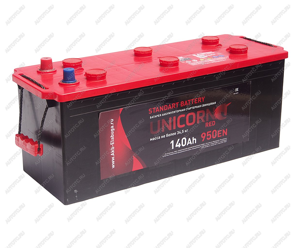 17 399 р. Аккумулятор UNICORN Red 140Ач обратная полярность UNICORN 6ст140(3)  с доставкой в г. Вологда