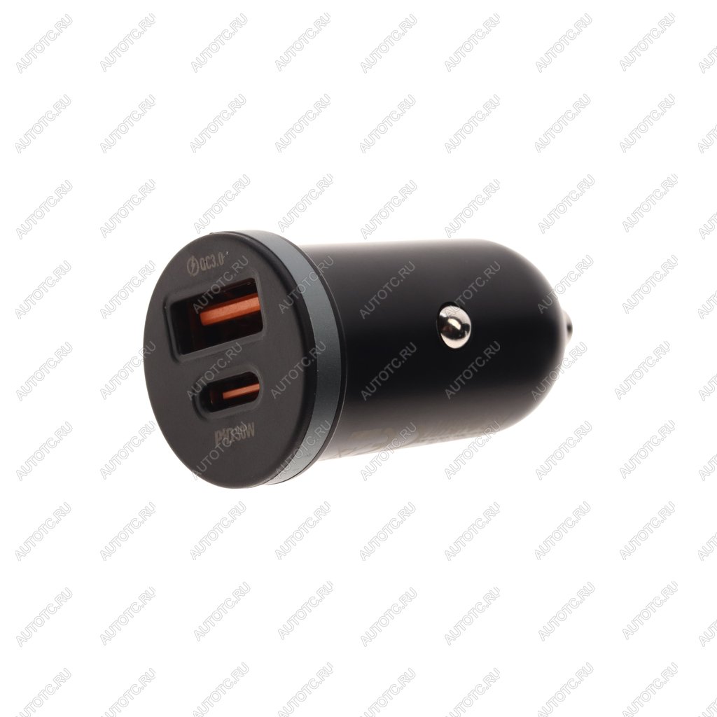 319 р. Устройство зарядное в прикуриватель 1USB + 1 Type C 12V BOROFONE BOROFONE bz22 black  с доставкой в г. Вологда