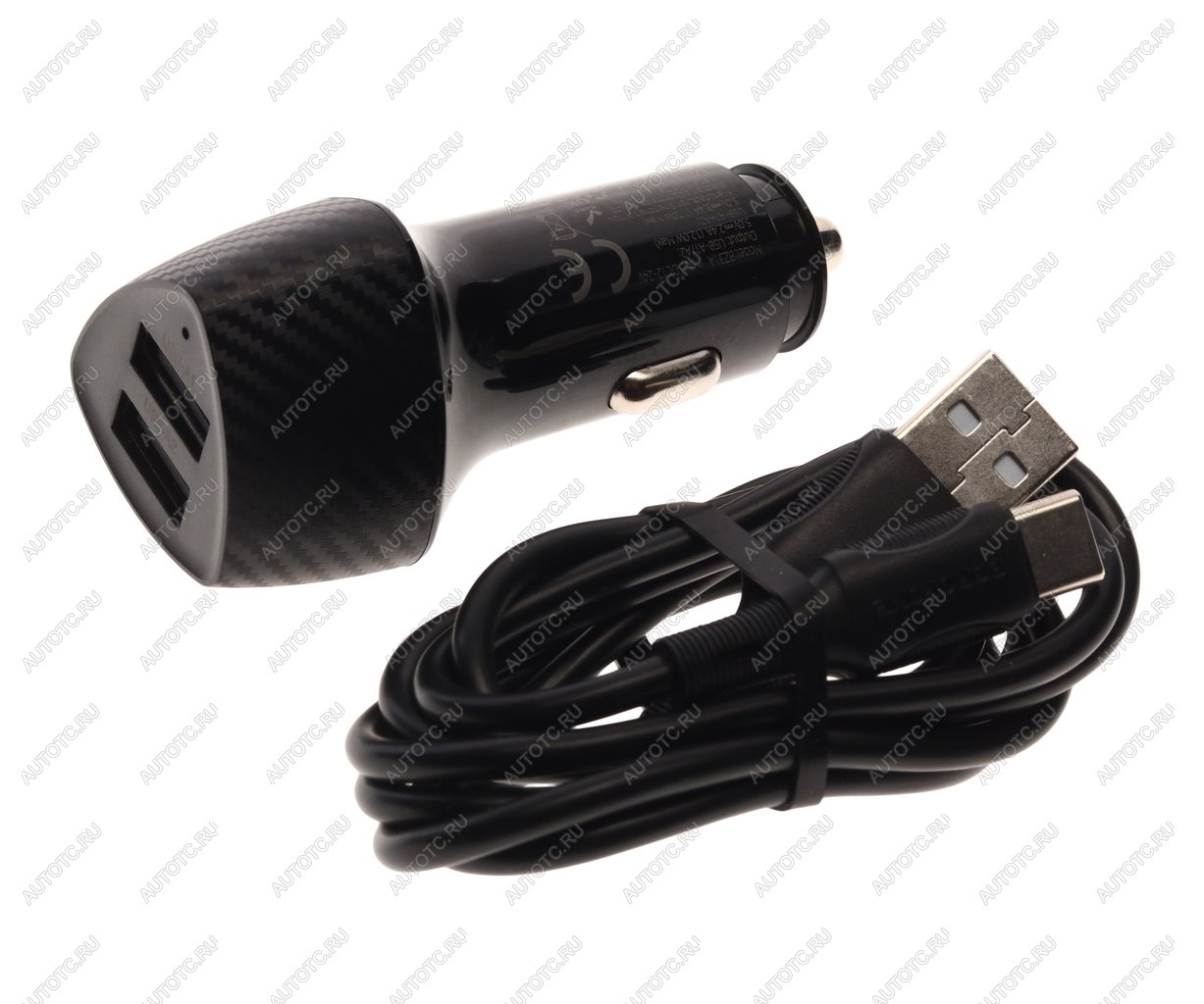 282 р. Устройство зарядное в прикуриватель 2USB 12V BOROFONE BOROFONE bz31a black  с доставкой в г. Вологда