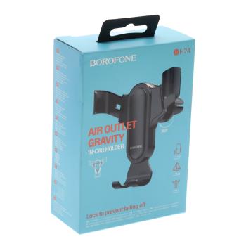 241 р. Держатель телефона на дефлектор BOROFONE BOROFONE bh74 black  с доставкой в г. Вологда. Увеличить фотографию 3