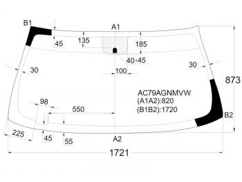 Стекло лобовое (Датчик дождя/ Молдинг) Chevrolet Tahoe 06-14 / Cadillac Escalade 06-15 / Chevrolet S FUYAO AC79AGNMVW, ac79agnmvw FUYAO AC79AGNMVW