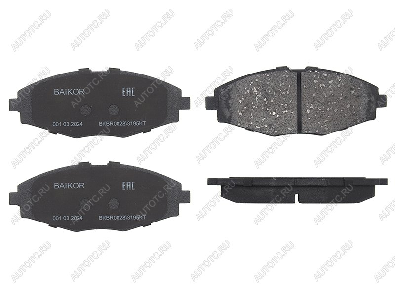 1 039 р. Колодки тормозные перед (диски 236mm) BAIKOR Daewoo Nexia рестайлинг (2008-2015)  с доставкой в г. Вологда