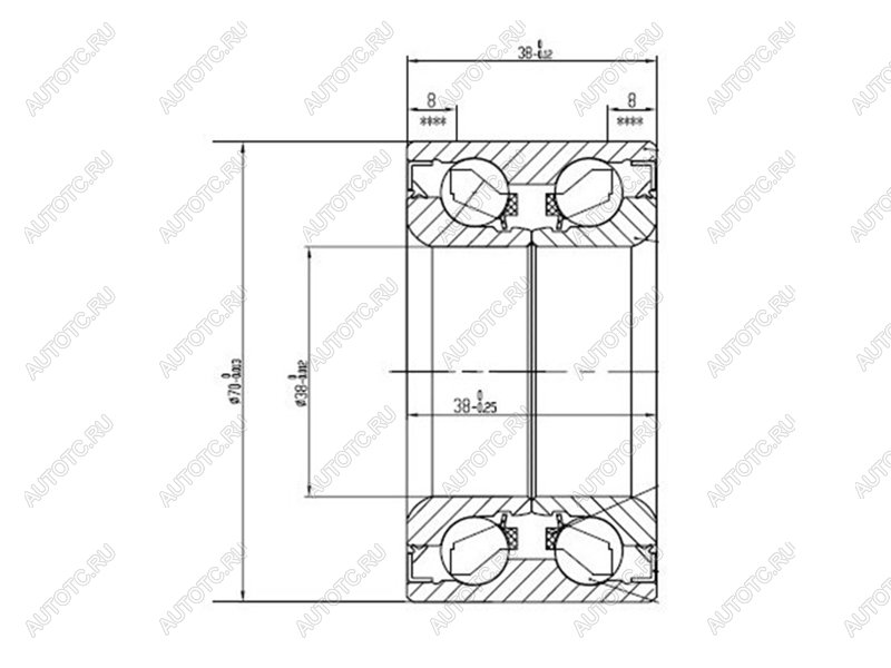 2 799 р. Подшипник передней ступицы наружный TOYOTA RUSHCAMITERIOSPYZAR (без ABS) KOYO DAC3870W-7CS66  с доставкой в г. Вологда
