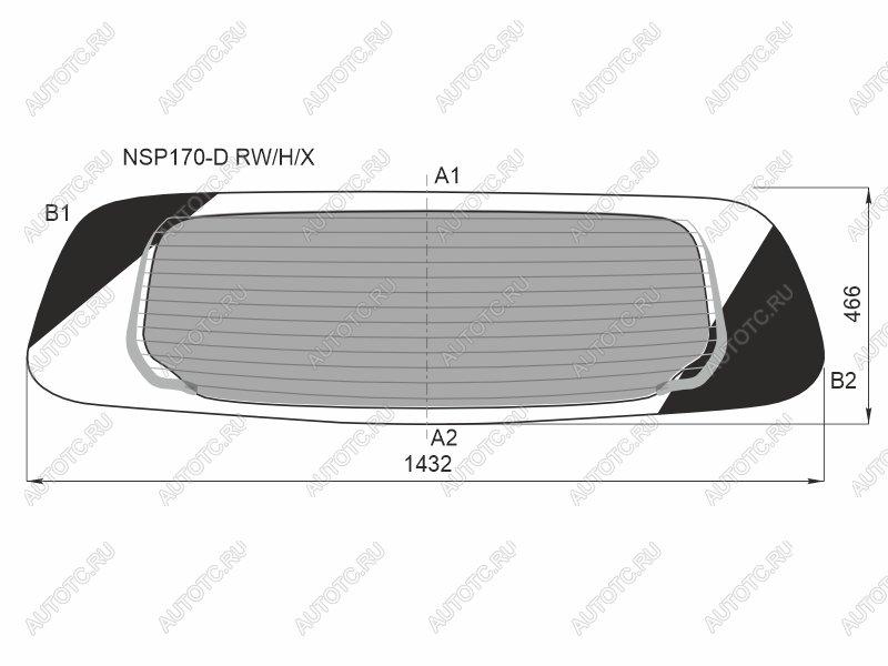 11 299 р. Стекло заднее (Затемненное Обогрев) Toyota Sienta 15-22 XYG NSP170-D RW/H/X  с доставкой в г. Вологда