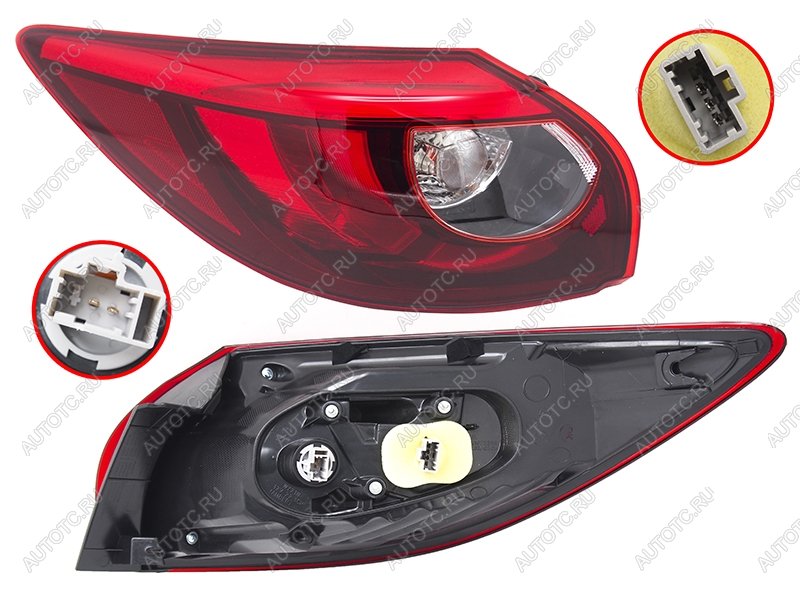 11 249 р. Фонарь задний левый (внешний, LED) SAT Mazda CX-5 KE рестайлинг (2015-2017)  с доставкой в г. Вологда