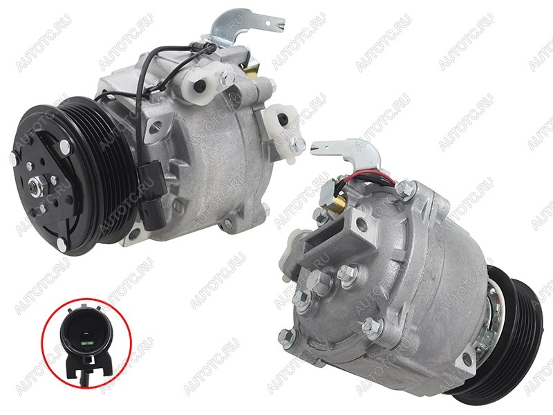 14 449 р. Компрессор кондиционера Mitsubishi ASX 10- / Lancer 07-17 / Outlander 05- / Peugeot 4007 07-14 / 400 SAT ST-245-0012, st2450012 SAT ST-245-0012  с доставкой в г. Вологда
