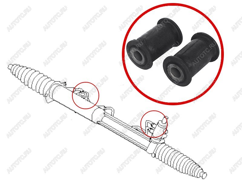 579 р. Втулка рулевой рейки Audi Q7 05-15  Volkswagen Touareg 02-18  Amarok 10-20 SAT ST-7L8422062LB  с доставкой в г. Вологда