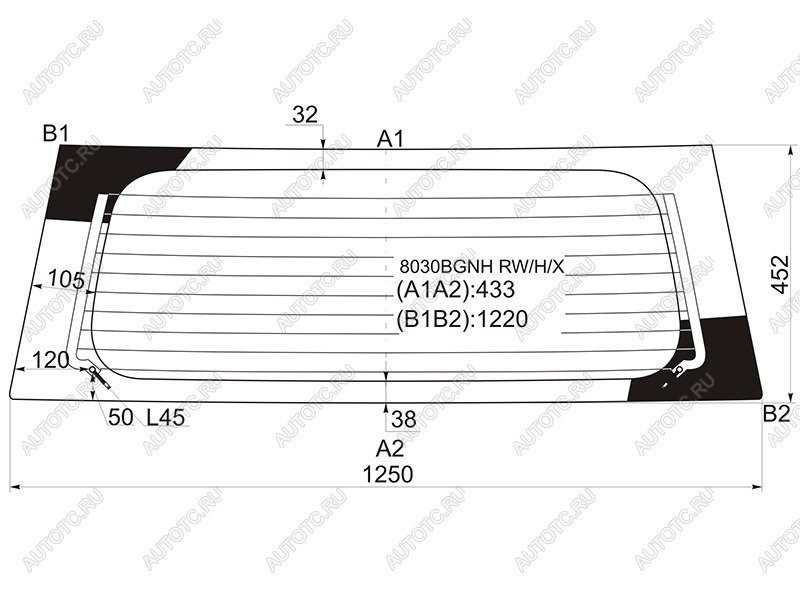 6 599 р. Стекло заднее (Цвет зеленый Обогрев) Chevrolet Cruze 01-08  Subaru Justy 03-07  Suzuki Ignis 04-0 XYG 8030BGNH RW/H/X  с доставкой в г. Вологда