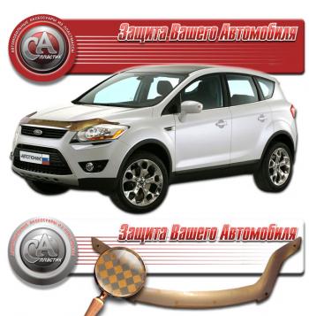 2 479 р. Дефлектор капота CA-Plastiс  Ford Kuga  1 (2008-2013) (серия Шелкография медь)  с доставкой в г. Вологда. Увеличить фотографию 2