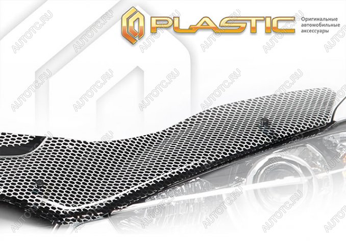 2 479 р. Дефлектор капота CA-Plastic  Mitsubishi Eclipse Cross  GK (2017-2021) дорестайлинг (серия Art черная )  с доставкой в г. Вологда