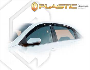 1 899 р. Дефлектора окон CA-Plastic  Hyundai I30 ( FD,  2 GD,  3 PD) (2007-2020) хэтчбек дорестайлинг, дорестайлинг, хэтчбэк 5 дв., рестайлинг, хэтчбэк 5 дв., хэтчбэк (Classic прозрачный)  с доставкой в г. Вологда. Увеличить фотографию 2