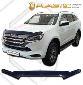 2 899 р. Дефлектор капота CA-Plastiс exclusive  Isuzu mu-X  TF (2021-2023) (серия Classic черный, Без надписи )  с доставкой в г. Вологда. Увеличить фотографию 2