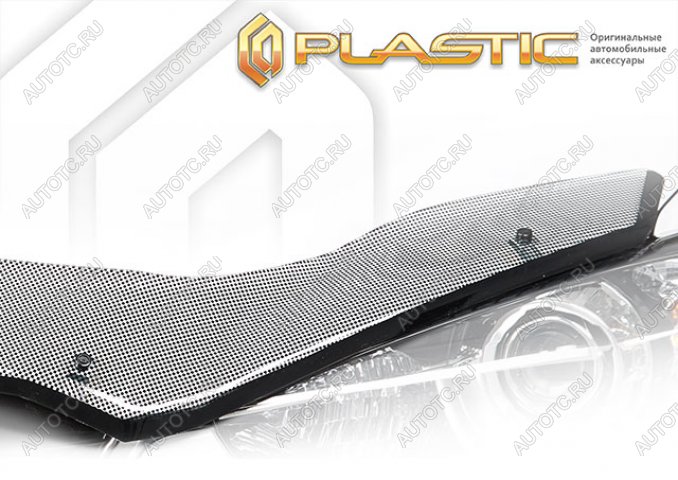 2 599 р. Дефлектор капота (exclusive) CA-Plastic  Volkswagen Multivan  T5 (2003-2009)  дорестайлинг (серия Шелкография черная)  с доставкой в г. Вологда