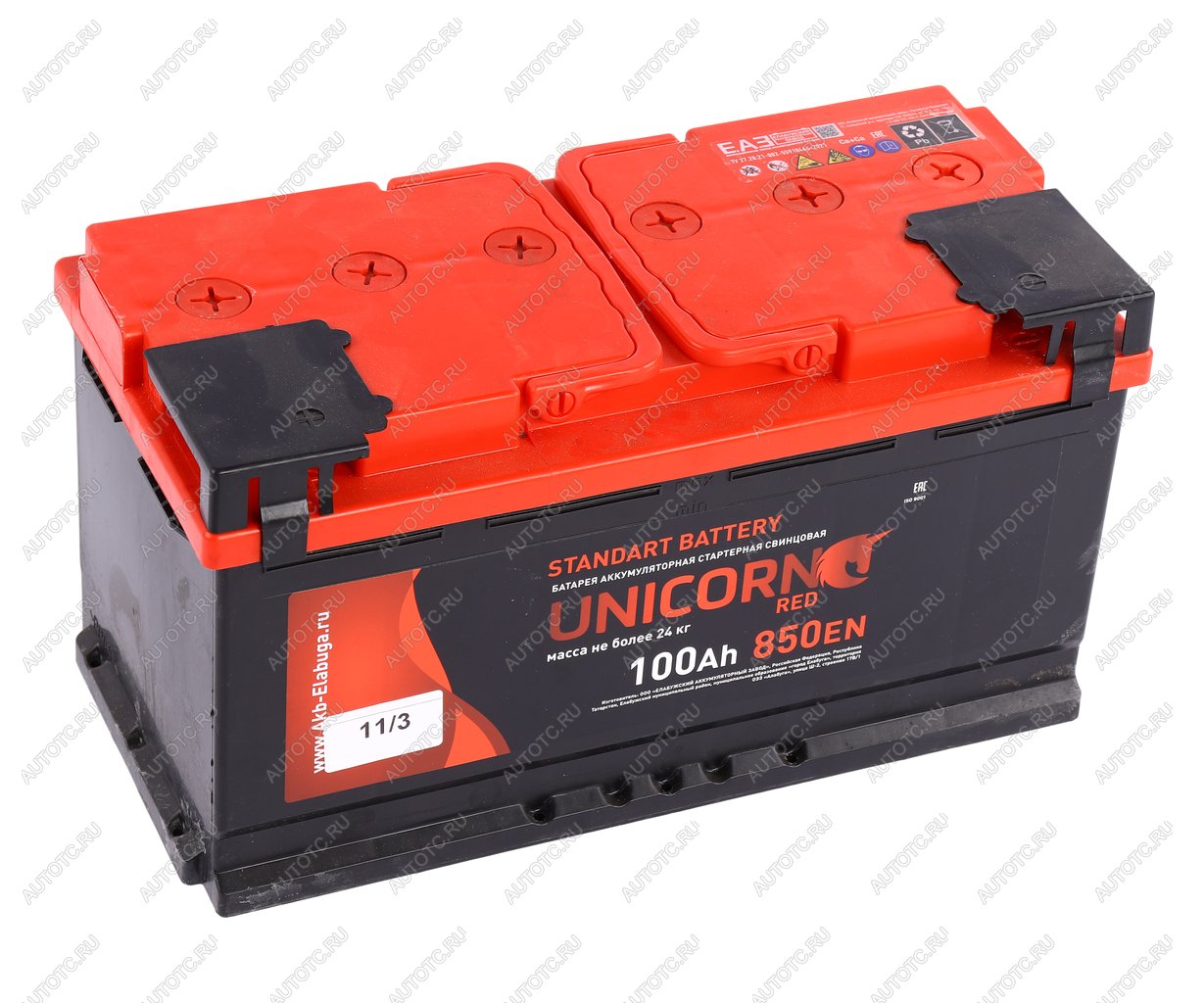 12 649 р. Аккумулятор UNICORN Red 100Ач UNICORN 6ст100(1)  с доставкой в г. Вологда