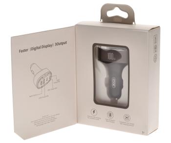 1 859 р. Устройство зарядное в прикуриватель 1USB + 2 Type C 12V черное XO XO cc61 black  с доставкой в г. Вологда. Увеличить фотографию 4
