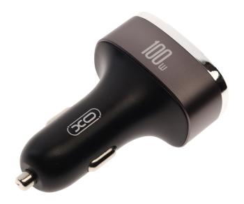 1 859 р. Устройство зарядное в прикуриватель 1USB + 2 Type C 12V черное XO XO cc61 black  с доставкой в г. Вологда. Увеличить фотографию 2