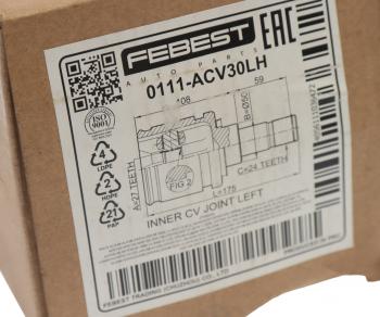 4 799 р. ШРУС внутренний TOYOTA Corolla (01-07) левый FEBEST FEBEST 0111acv30lh  с доставкой в г. Вологда. Увеличить фотографию 4