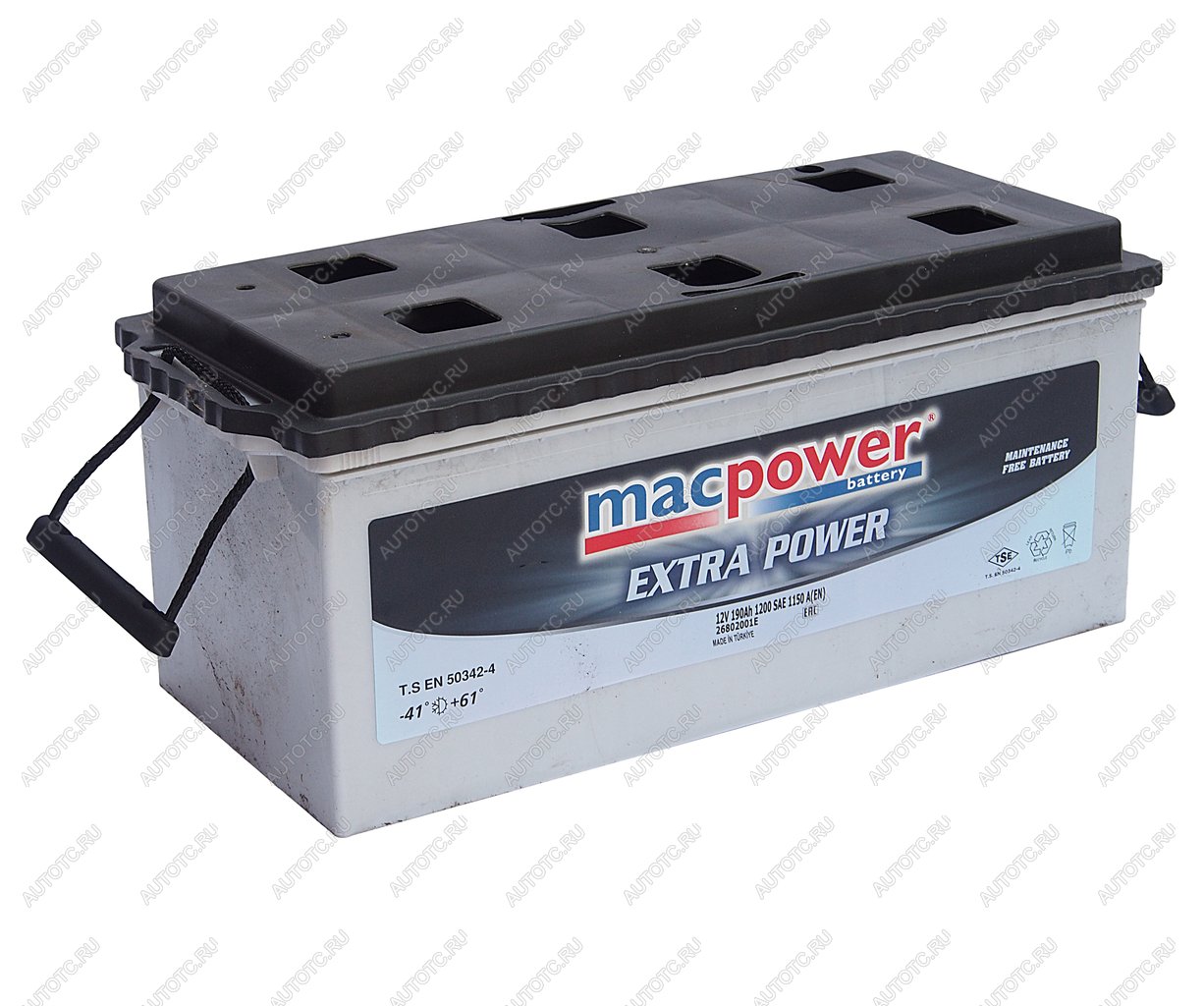 24 199 р. Аккумулятор MACPOWER TRUCK HD 190Ач обратная полярность MACPOWER 6ст190(3)  с доставкой в г. Вологда