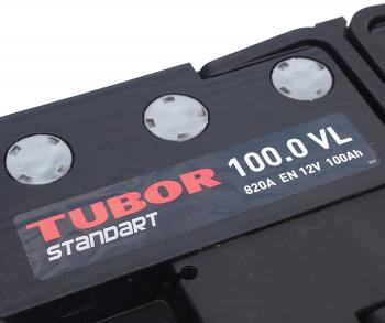 13 849 р. Аккумулятор TUBOR EFB 100Ач обратная полярность TUBOR 6ст100(0)  с доставкой в г. Вологда. Увеличить фотографию 4