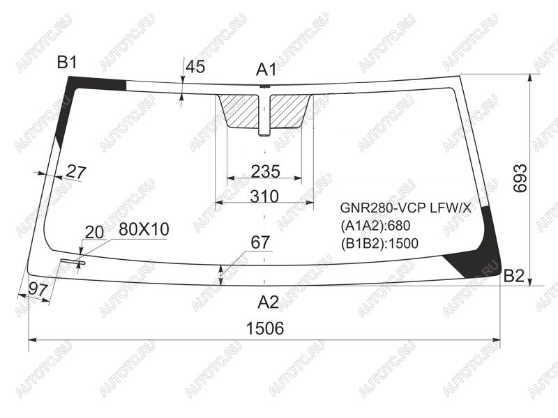 8 649 р. Стекло лобовое Toyota 4Runner 09-24 XYG GNR280-VCP LFW/X, gnr280vcplfwx XYG GNR280-VCP LFW/X  с доставкой в г. Вологда