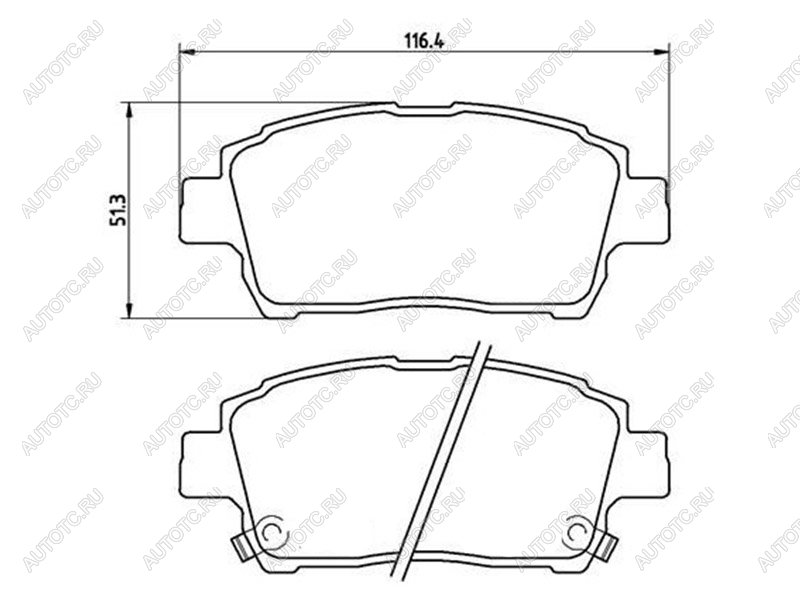 2 199 р. Колодки тормозные перед TOYOTA COROLLA ##E12#SPACIO ##E12#PREMIOALLION #ZT240VISTA ZZV50OPA #CT BREMBO P 83 051  с доставкой в г. Вологда