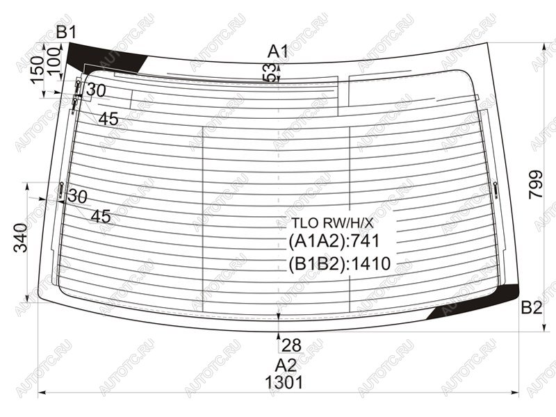9 549 р. Стекло заднее (Цвет зеленый Обогрев Антенна) Honda Accord 08-13  Acura TSX 08-14 XYG TLO RW/H/X  с доставкой в г. Вологда